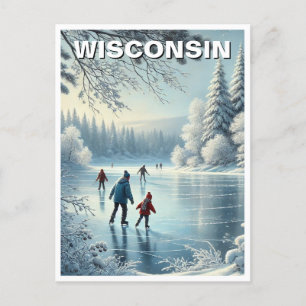 Wisconsin Schaatsen Briefkaart