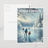 Wisconsin Schaatsen Briefkaart (Voorkant / Achterkant)