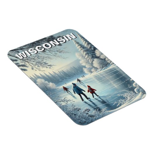 Wisconsin Schaatsen Magneet (Rechterzijde)