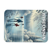 Wisconsin Schaatsen Magneet (Horizontaal)