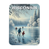 Wisconsin Schaatsen Magneet (Verticaal)