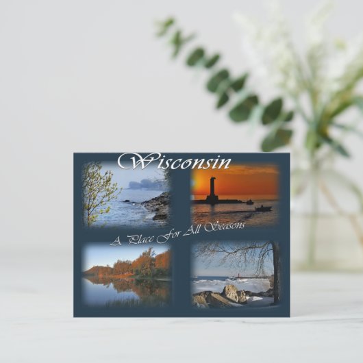 Wisconsin Seasons Briefkaart (Staand voorkant)