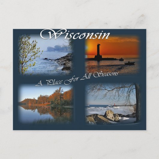 Wisconsin Seasons Briefkaart (Voorkant)