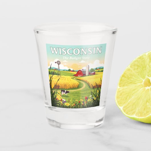  Wisconsin Shot Glas (Voorkant)