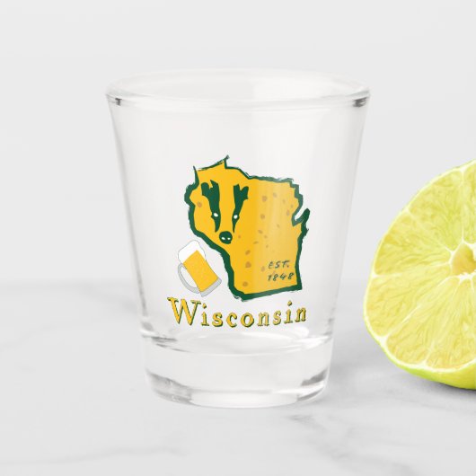 Wisconsin Shot Glass Shot Glas (Voorkant)