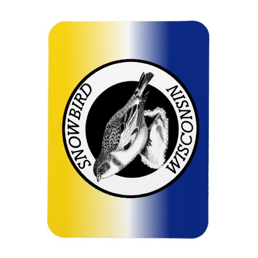 Wisconsin Snowbird Magneet (Verticaal)