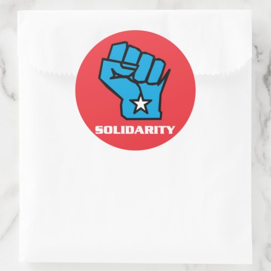 Wisconsin Solidarity First Ronde Sticker (Tas)