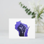 Wisconsin Solidarity Fist Briefkaart (Staand voorkant)