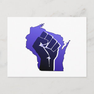 Wisconsin Solidarity Fist Briefkaart