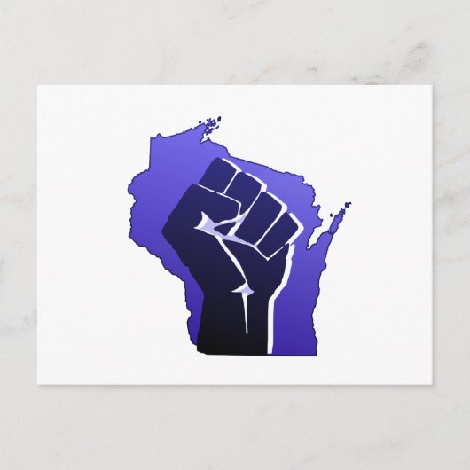 Wisconsin Solidarity Fist Briefkaart (Voorkant)