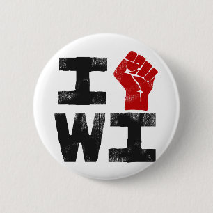 Wisconsin Solidarity Ronde Button 5,7 Cm