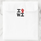 Wisconsin Solidarity Ronde Sticker (Tas)