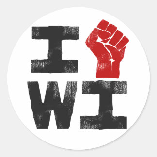 Wisconsin Solidarity Ronde Sticker