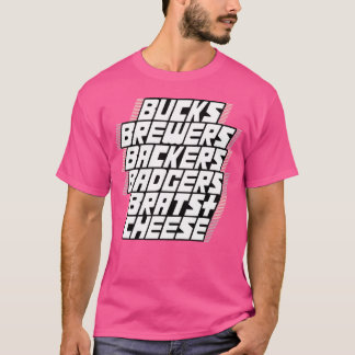 Wisconsin Sport vrienden vrienden T-shirt