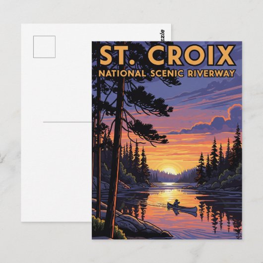 Wisconsin St Croix National Riverway Reizen Briefkaart (Voorkant / Achterkant)