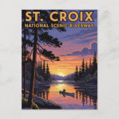 Wisconsin St Croix National Riverway Reizen Briefkaart (Voorkant)