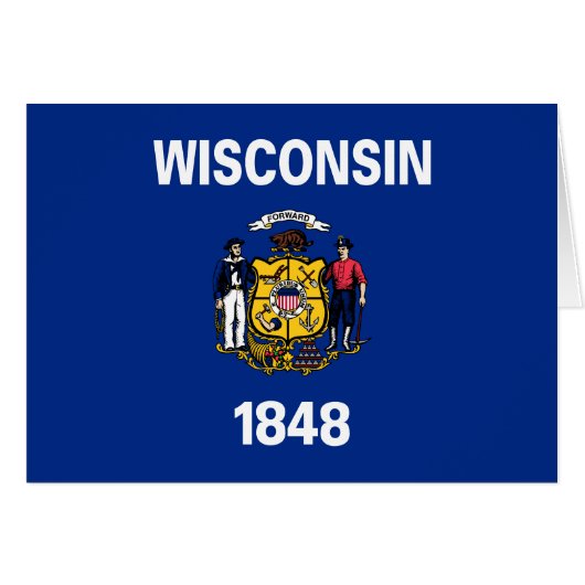 Wisconsin Staatsvlag (Voorkant Horizontaal)