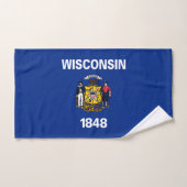 Wisconsin Staatsvlag Bad Handdoek (Handdoek)