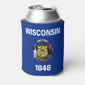 Wisconsin Staatsvlag Blikjeskoeler (Blikje Achterkant)