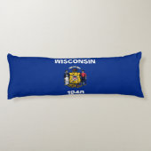 Wisconsin Staatsvlag Lichaamskussen (Achterkant)