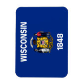Wisconsin Staatsvlag Magneet (Verticaal)