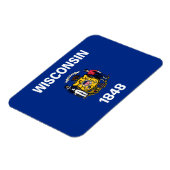 Wisconsin Staatsvlag Magneet (Linkerzijde)