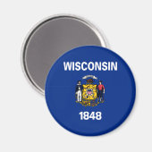 Wisconsin Staatsvlag Magneet (Voorkant / Achterkant)