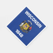 Wisconsin Staatsvlag Servet (Hoek)