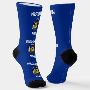 Wisconsin Staatsvlag Sokken