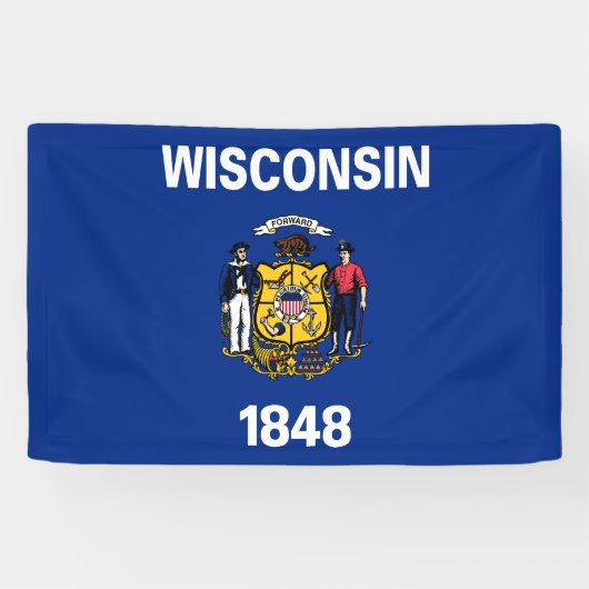 Wisconsin Staatsvlag Spandoek (Horizontaal)