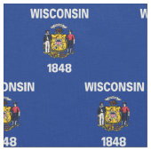 Wisconsin Staatsvlag Stof (Close Up)