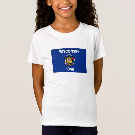 Wisconsin Staatsvlag T-shirt (Voorkant)