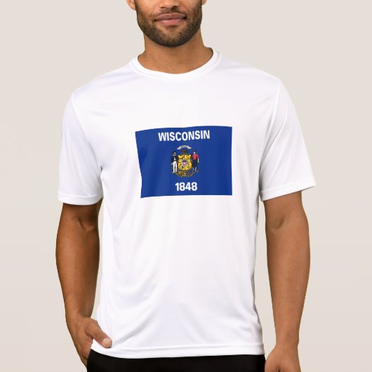 Wisconsin Staatsvlag T-shirt (Voorkant)