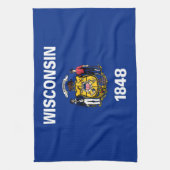 Wisconsin Staatsvlag Theedoek (Verticaal)
