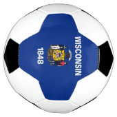 Wisconsin Staatsvlag Voetbal (Gedraaid)