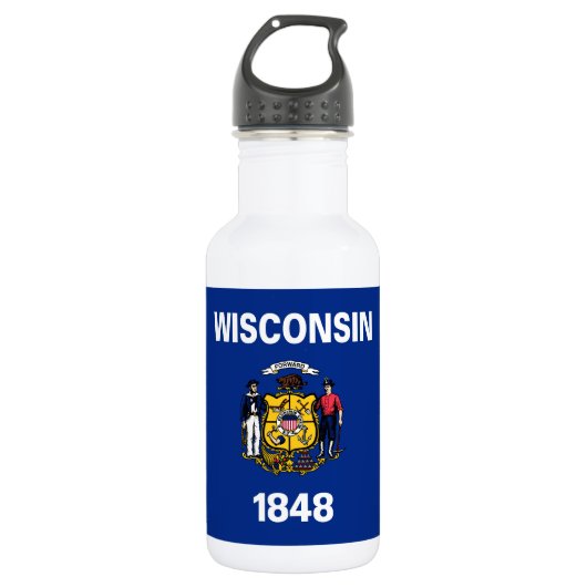 Wisconsin Staatsvlag Waterfles (Voorkant)