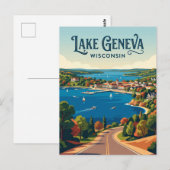 Wisconsin Stad USA Briefkaart (Voorkant / Achterkant)