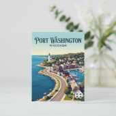 Wisconsin Stad USA Briefkaart (Staand voorkant)