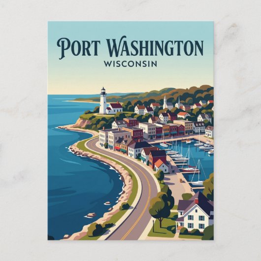 Wisconsin Stad USA Briefkaart (Voorkant)