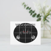 Wisconsin State Badger Design Briefkaart (Staand voorkant)