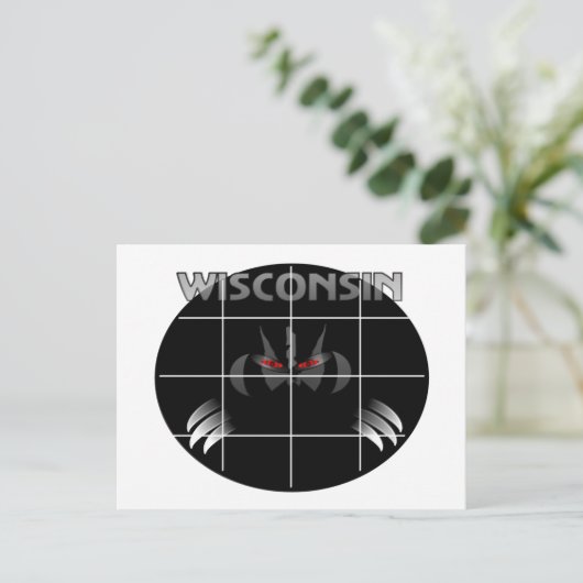 Wisconsin State Badger Design Briefkaart (Staand voorkant)