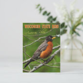 Wisconsin State Bird - American Robin Briefkaart (Staand voorkant)
