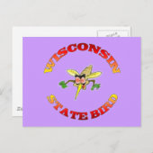 Wisconsin State Bird Briefkaart (Voorkant / Achterkant)