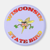 Wisconsin State Bird Magneet (Voorkant)