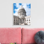 Wisconsin State Capitol Building and Entrance Canvas Afdruk (Insitu (Woonkamer))