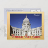 Wisconsin State Capitol building in Madison Briefkaart (Voorkant / Achterkant)