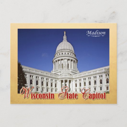 Wisconsin State Capitol building in Madison Briefkaart (Voorkant)