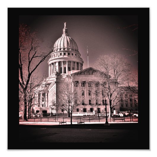 Wisconsin State Capitol Foto Afdruk (Voorkant)