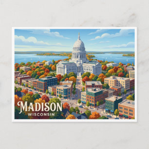 Wisconsin State Capitol Madison Briefkaart