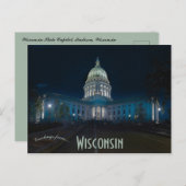 Wisconsin State Capitol Madison Wisconsin Briefkaart (Voorkant / Achterkant)